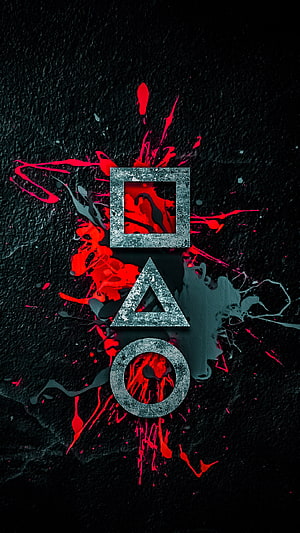 Metal Gear Solid Delta Symbol Wallpaper with Red Splatter HD phone wallpaper
