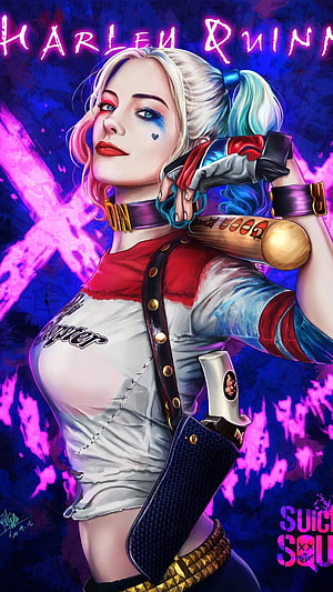 Harley Quinn Suicide Squad Digital Art Wallpaper HD phone wallpaper
