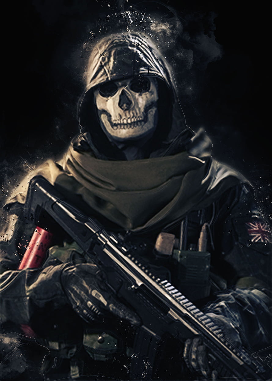 Grim Reaper Soldier With Assault Rifle And Tactical Gear HD phone wallpaper