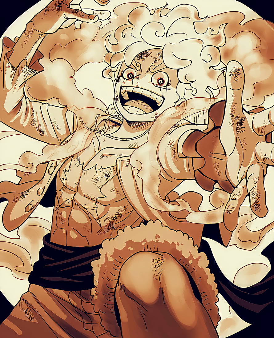 Monkey D. Luffy Gear 5 Sun God Nika Form Anime Wallpaper HD phone wallpaper