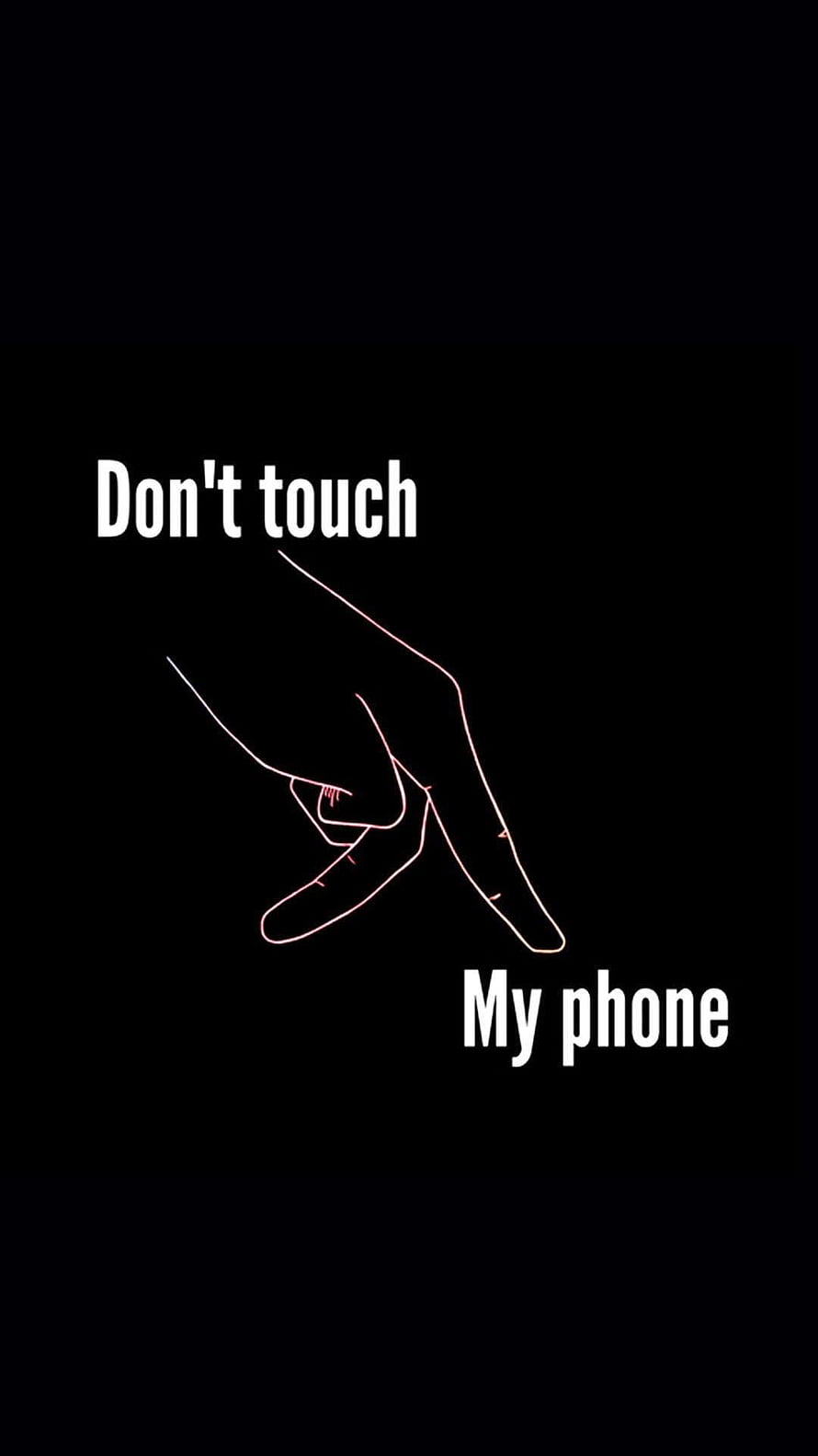 Minimalist Line Art Hand Gesture Quote Wallpaper HD phone wallpaper