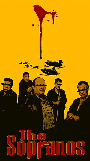 The Sopranos Minimalist Poster Art with Ducks and Blood Splatter HD phone wallpaper