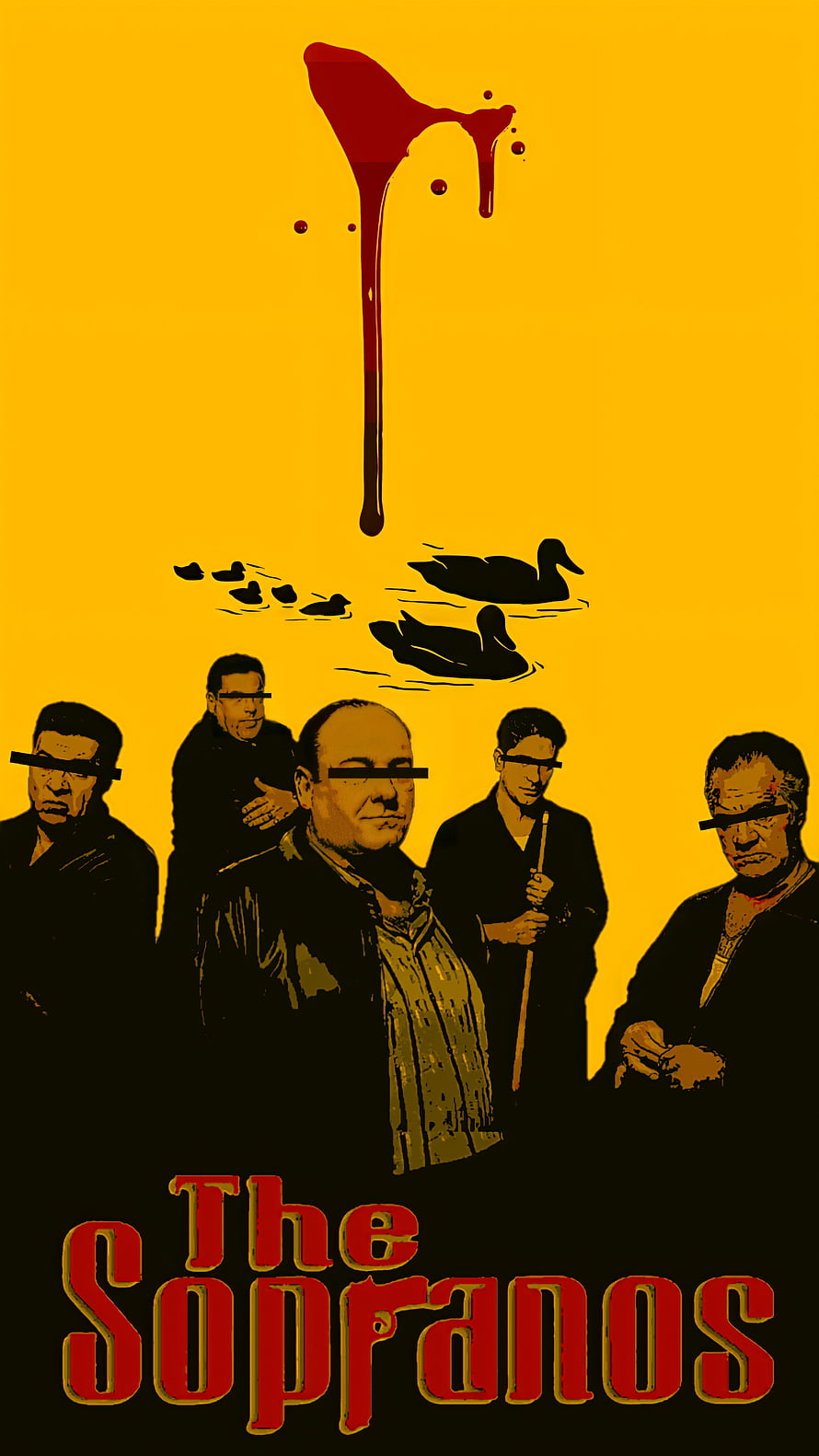 The Sopranos Minimalist Poster Art with Ducks and Blood Splatter HD phone wallpaper