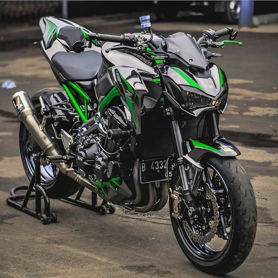 Kawasaki Ninja ZX-10R Black and Green Sport Motorcycle HD phone wallpaper