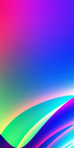Vibrant Gradient Abstract Waves with Neon Green and Purple Curves HD phone wallpaper