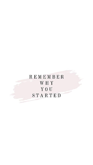 Minimalist Motivational Quote with Soft Pink Brushstroke on White Background HD phone wallpaper