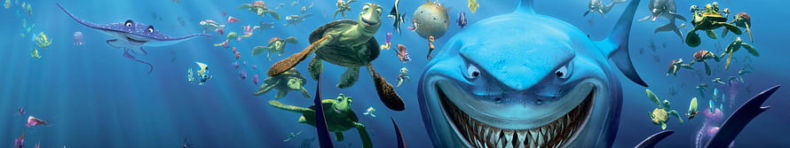 Shark Bait Animated Underwater Scene with Sea Turtles and Colorful Fish HD wallpaper