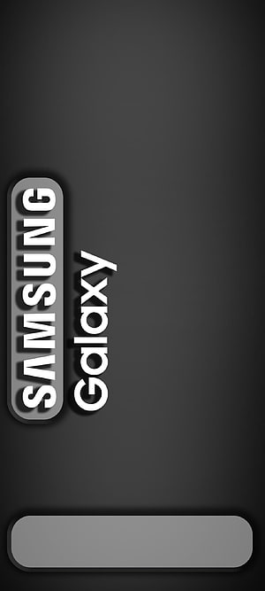 Samsung Galaxy Minimalist Dark Phone Screen with 3D Logo and Navigation Bar HD phone wallpaper