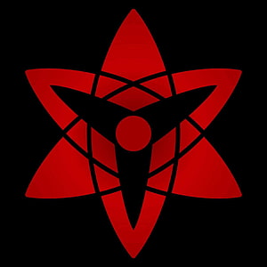 Eternal Mangekyo Sharingan Eye Symbol in Red and Black HD phone wallpaper