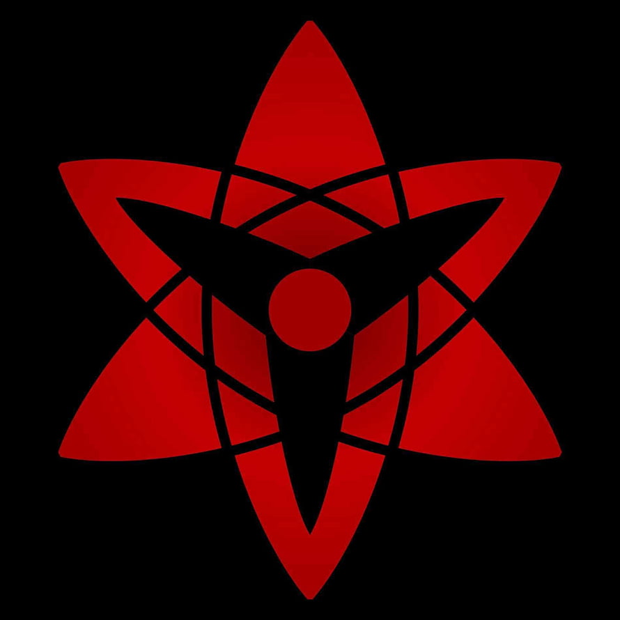 Eternal Mangekyo Sharingan Eye Symbol in Red and Black HD phone wallpaper
