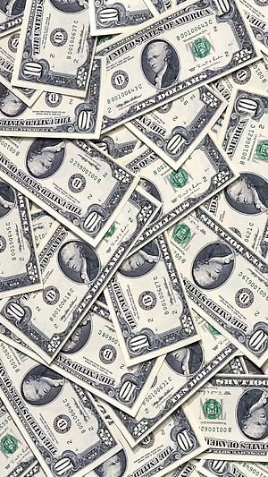 Scattered US Ten Dollar Bills Featuring Alexander Hamilton Portrait HD phone wallpaper
