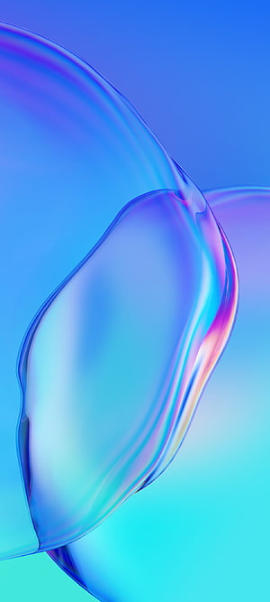 Iridescent Glass Liquid Abstract Wallpaper in Blue and Purple Tones HD phone wallpaper