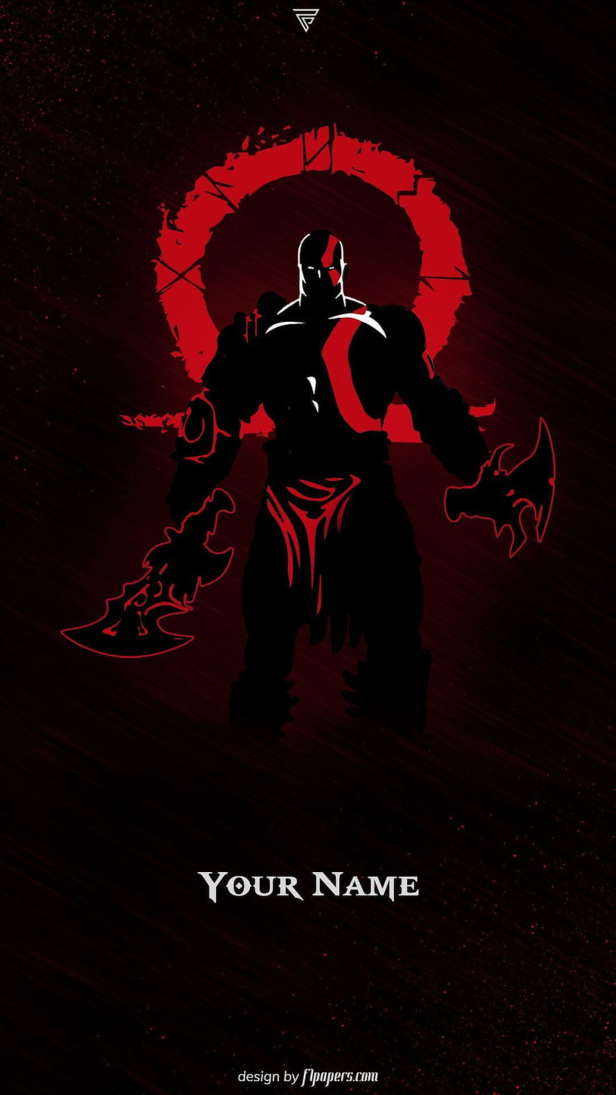 Kratos God of War Minimalist Red and Black Silhouette Wallpaper HD phone wallpaper