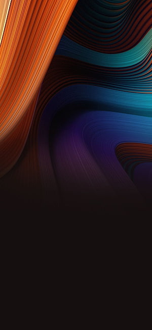 Abstract Wavy Lines Wallpaper With Orange Blue And Purple Gradient HD phone wallpaper