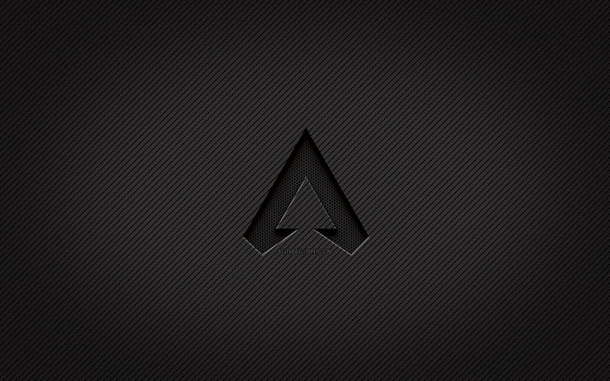 Apex Legends Carbon Fiber Logo on Dark Textured Background HD wallpaper
