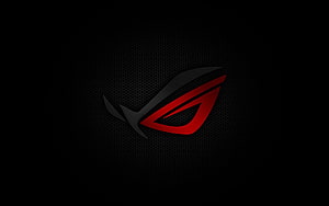 Asus ROG Republic of Gamers Eye Logo on Dark Honeycomb Background HD wallpaper