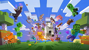 Minecraft Caves and Cliffs Update Featuring New Mobs and Blocky Landscape HD wallpaper