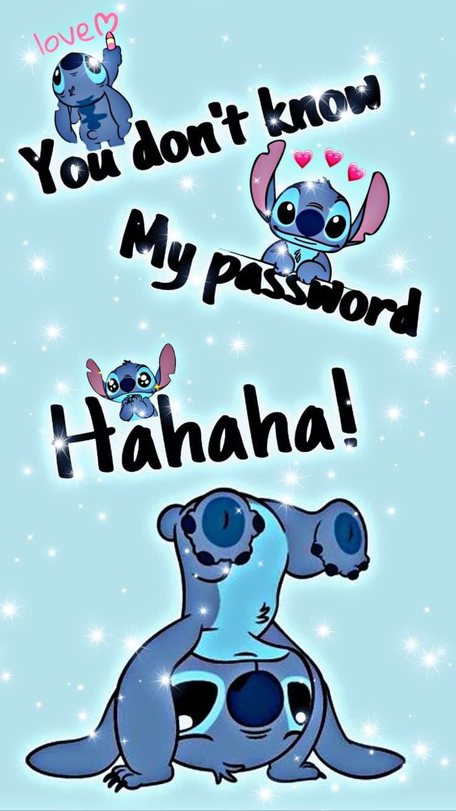 Funny Stitch Lilo And Stitch Meme Wallpaper With You Don't Know My Password Text HD phone wallpaper