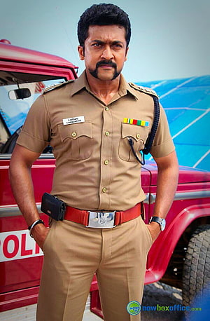 Suriya as IPS Officer S. Narazhman in Singham Police Uniform, Suriya as a virile police officer with a cosmically awesome moustache in the Bollywood movie Singham. Police women, Police uniforms, Famous indian actors, IPS Officer HD phone wallpaper