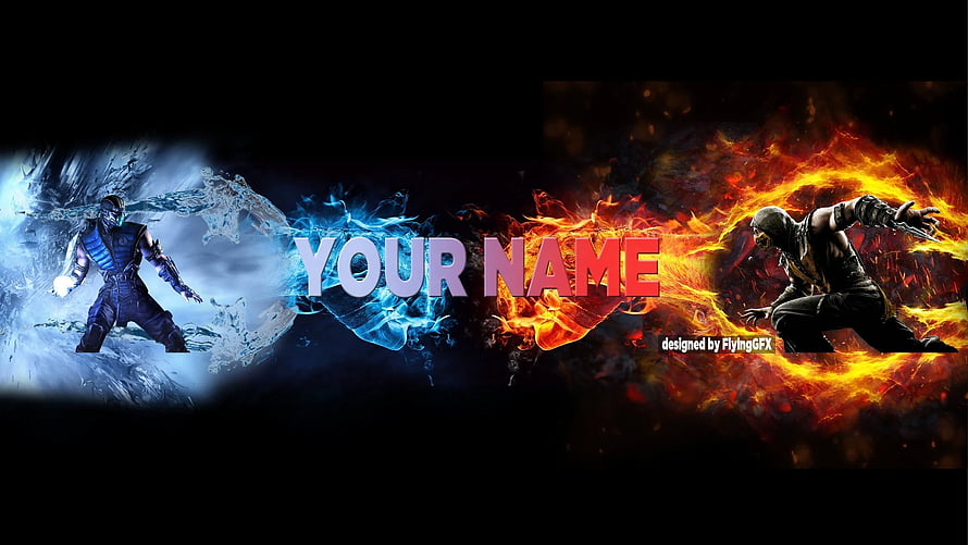 Sub-Zero and Scorpion Mortal Kombat Fire and Ice Battle Custom Banner HD wallpaper