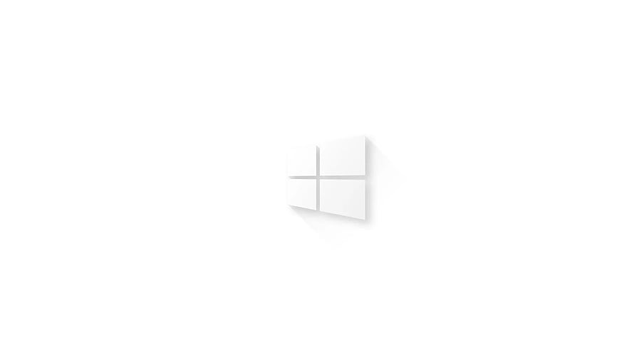 Minimalist Windows 10 White Logo on Clean Background HD wallpaper