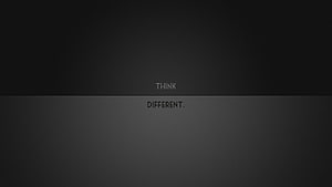 Minimalist Dark Gray Background with Think Different Text HD wallpaper