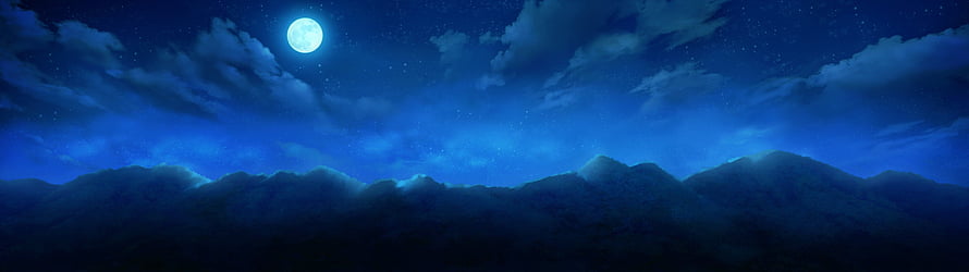 Fairy Tail Winter Night Sky with Full Moon and Clouds HD wallpaper