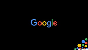Google Logo on Black Background with Colorful Dots HD wallpaper