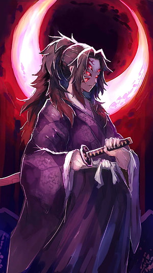 Akaza Upper Rank Three Demon Slayer Kimetsu no Yaiba Anime Wallpaper HD phone wallpaper
