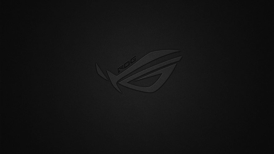 Minimalist ASUS ROG Eye Logo on Dark Matte Background HD wallpaper