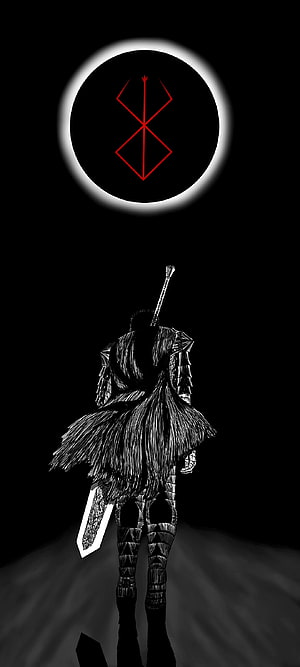 Dark Souls Knight Facing Red Sigil Moon Wallpaper HD phone wallpaper