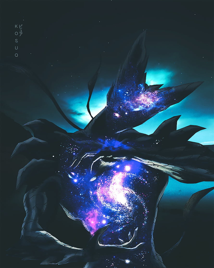 Giratina Origin Forme with Cosmic Galaxy Body Art HD phone wallpaper