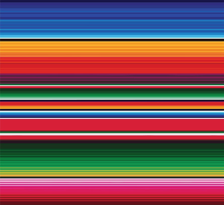 Vibrant Mexican Serape Blanket Pattern with Horizontal Colorful Stripes HD wallpaper