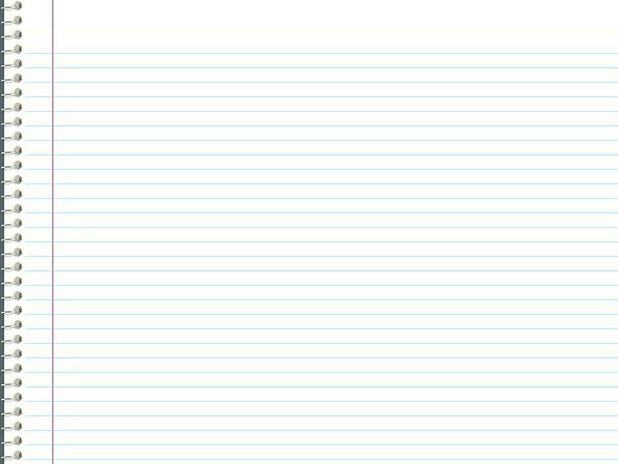 Clean spiral notebook page with light blue horizontal lines and a red margin on a white background HD wallpaper