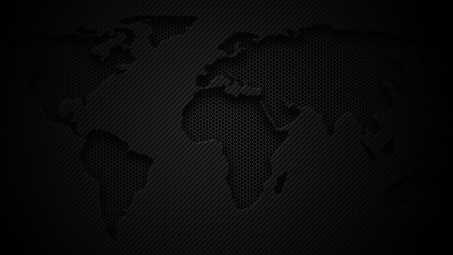 Dark Hexagonal World Map Abstract Background HD wallpaper