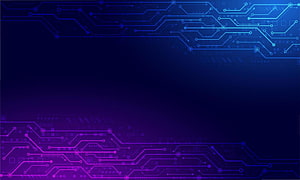 Futuristic Blue and Purple Circuit Board Technology Background HD wallpaper