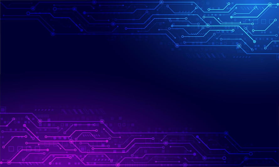 Futuristic Blue and Purple Circuit Board Technology Background HD wallpaper