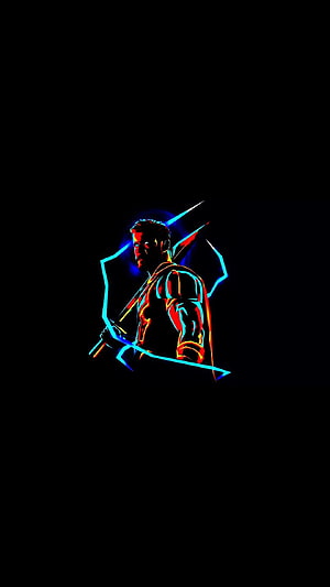 Captain America Neon Glow Artwork HD phone wallpaper