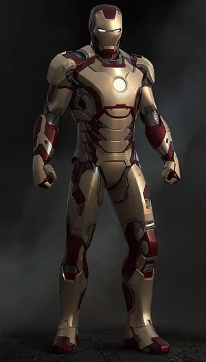 Iron Man Mark 42 Armor Concept Art with Gold and Red Plating, Iron Man - Mark 42. Iron Man Collection. Iron man, Iron man HD phone wallpaper