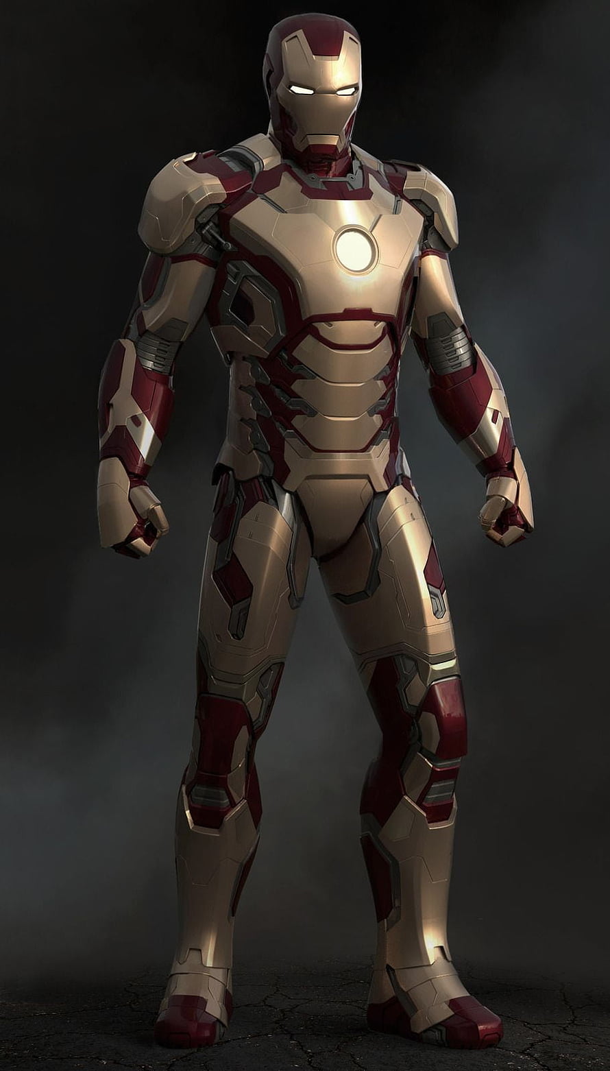 Iron Man Mark 42 Armor Concept Art with Gold and Red Plating, Iron Man - Mark 42. Iron Man Collection. Iron man, Iron man HD phone wallpaper