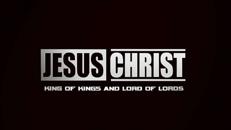 Jesus Christ King of Kings and Lord of Lords Bold Typography on Black Background HD wallpaper