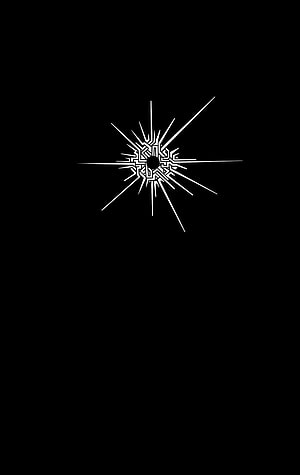 The Eye of the Universe from Outer Wilds Minimalist Line Art on Black Background HD phone wallpaper