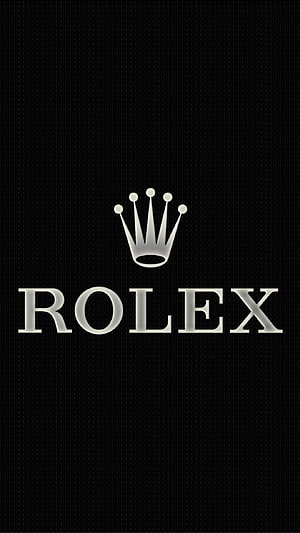 Rolex Crown Logo on Black Textured Background Minimalist Luxury Watch Brand Emblem HD phone wallpaper