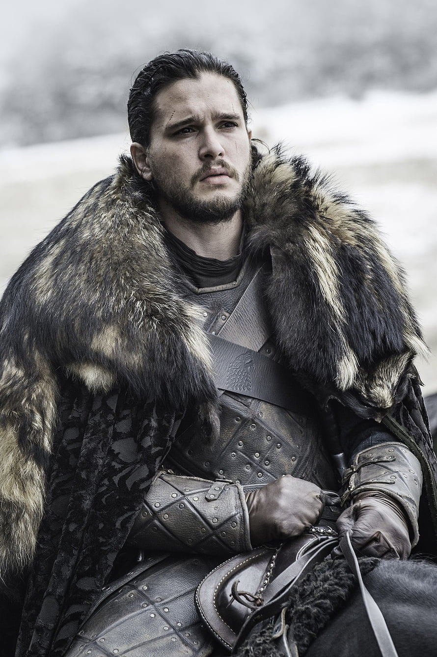 Jon Snow in Winterfell Armor and Fur Cloak from Game of Thrones HD phone wallpaper