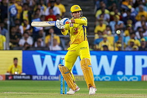 MS Dhoni Playing Cricket For Chennai Super Kings In Yellow Jersey HD wallpaper