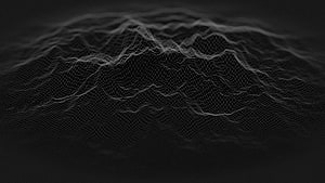 Dark 3D Wireframe Terrain Mesh Abstract Digital Landscape HD wallpaper