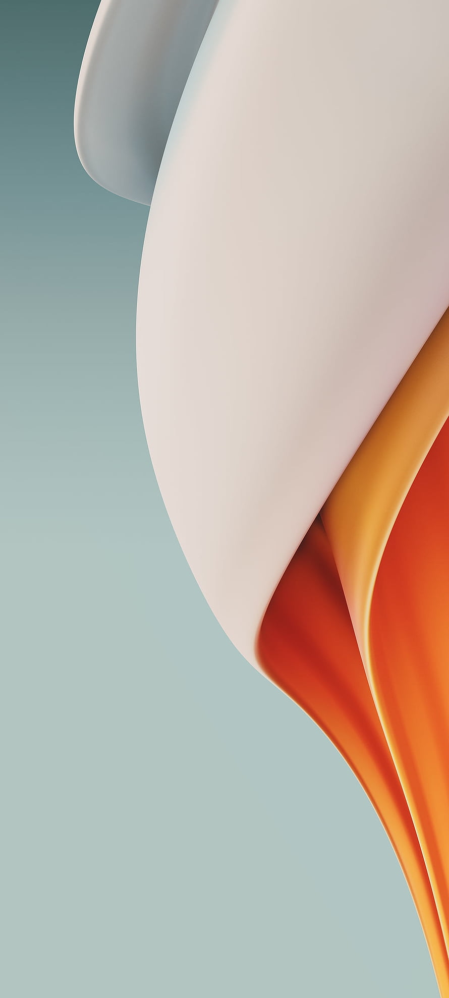 OnePlus Nord 2 Abstract 3D Wallpaper with Soft Curves and Warm Orange Accents HD phone wallpaper