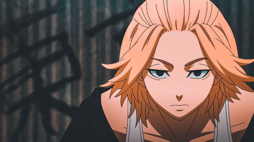Anime Character Portrait of a Blonde Male with Intense Blue Eyes and Serious Expression HD wallpaper