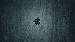 Dark Brushed Metal Apple Logo Wallpaper HD wallpaper