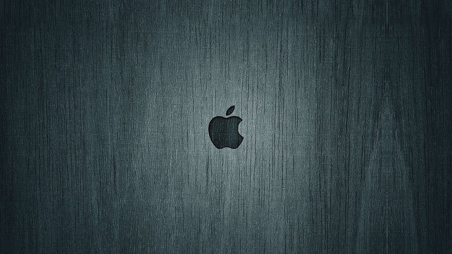Dark Brushed Metal Apple Logo Wallpaper HD wallpaper